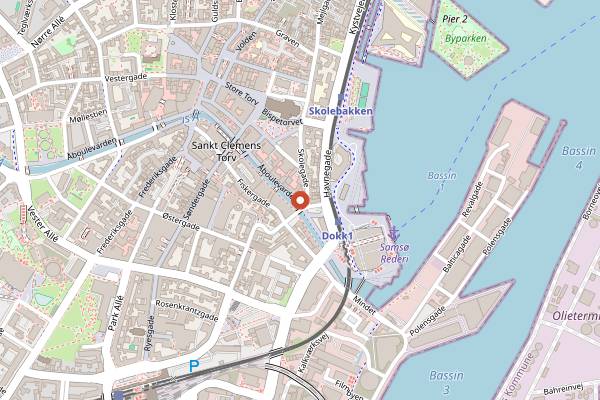 Map showing Briancon in Aarhus