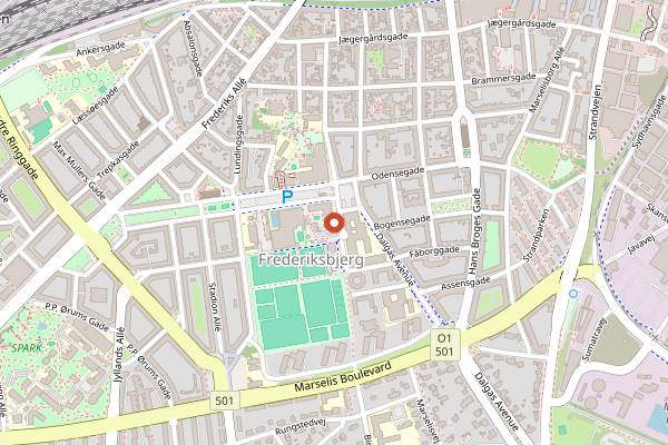 Map showing Cafe Gaya in Aarhus