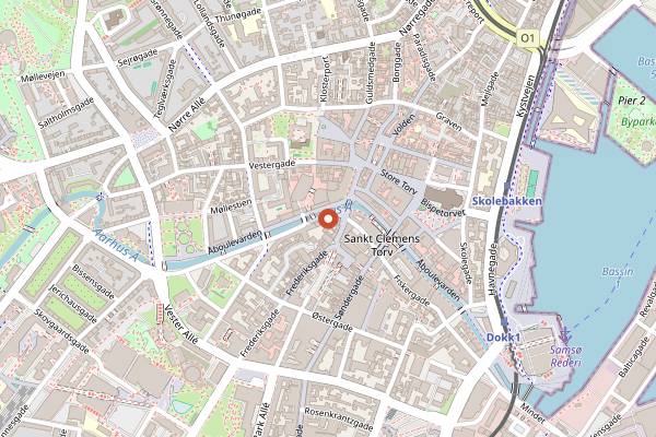 Map showing The Coffee Collective in Aarhus