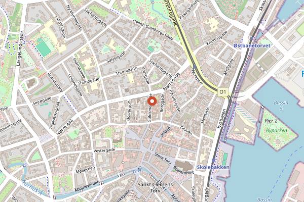 Map showing Darcy's Kaffe in Aarhus