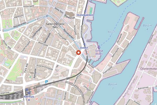 Map showing Global Kaffe in Aarhus