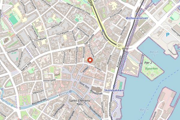 Map showing Grotten in Aarhus