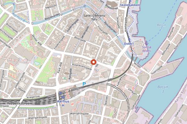 Map showing Nyt Nordisk Kaffe in Aarhus