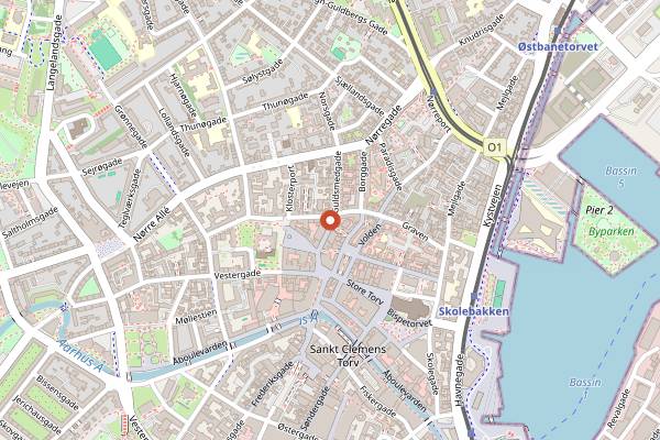 Map showing Tranquebar in Aarhus