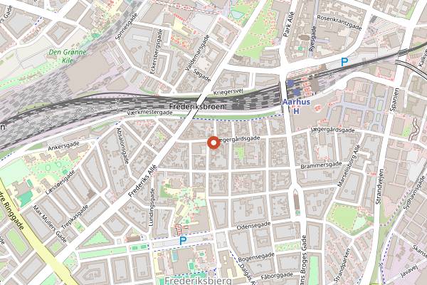 Map showing JUHLs Spisehus in Aarhus