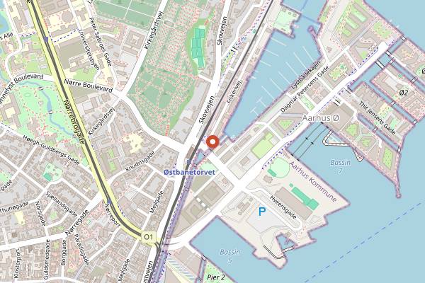 Map showing Timm Vladimirs Koekken in Aarhus
