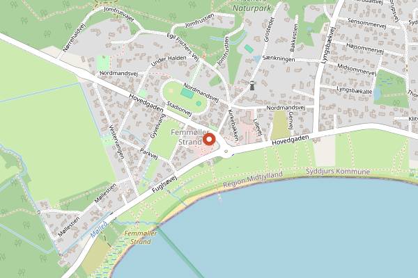 Map showing Restaurant Molskroen in Aarhus
