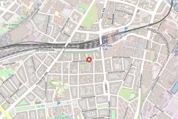 Map showing Restaurant Ombord in Aarhus