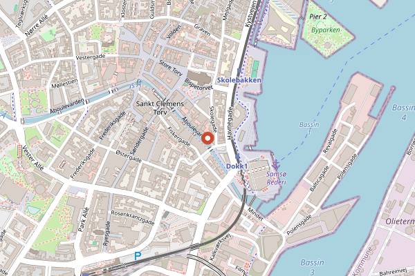 Map showing Aboulevarden Bar Strip in Aarhus