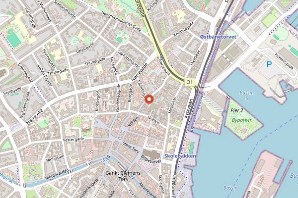 Map showing Hvide Svin in Aarhus