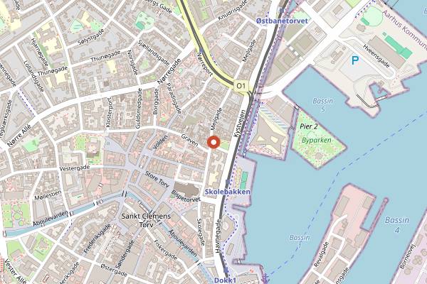 Map showing Ris Ras Filliongongong in Aarhus