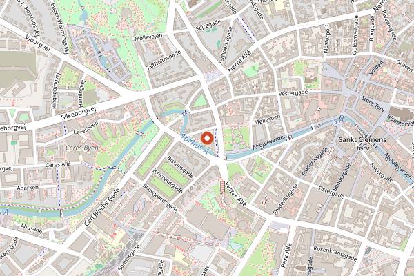 Map showing Voxhall in Aarhus
