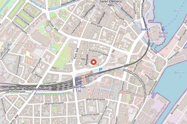 Map showing Den Lille Kro in Aarhus