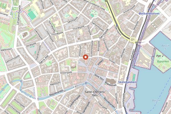 Map showing Faour in Aarhus