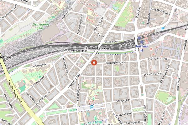Map showing Pizza Propria in Aarhus