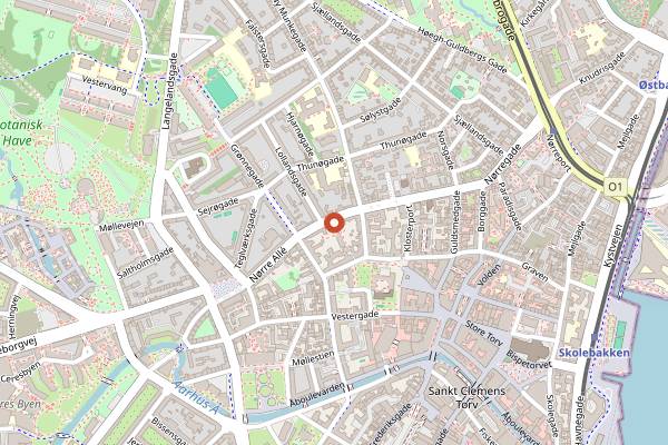 Map showing Köz Grill in Aarhus