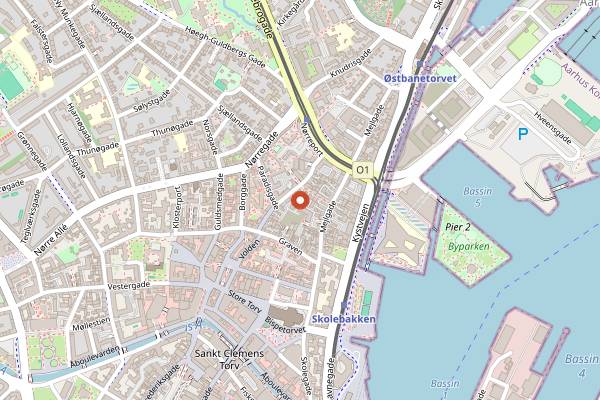 Map showing Sushi Express in Aarhus