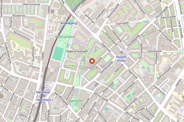Map showing Ali Bakery in Copenhagen