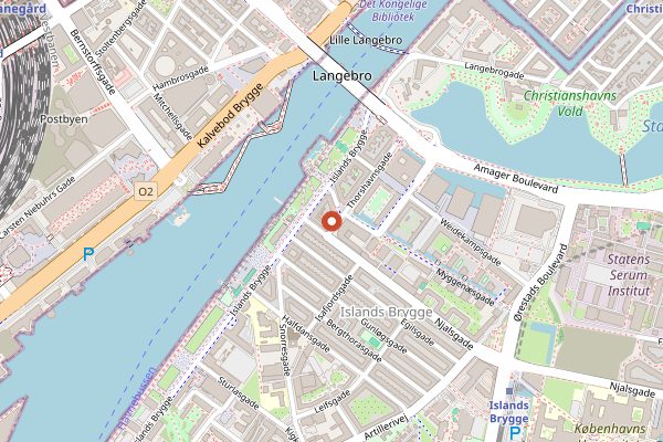 Map showing Andersen Bakery in Copenhagen