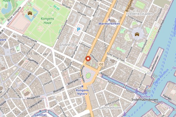 Map showing BUKA Bakery in Copenhagen