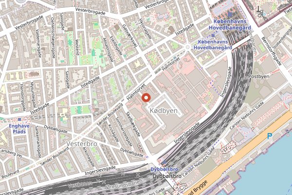 Map showing Hart Bageri (Kødbyen) in Copenhagen