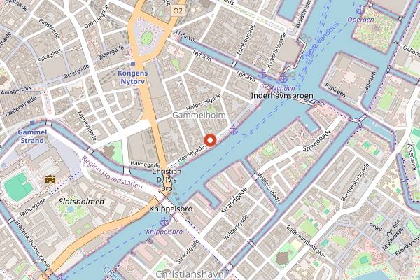Map showing Café Malmø in Copenhagen
