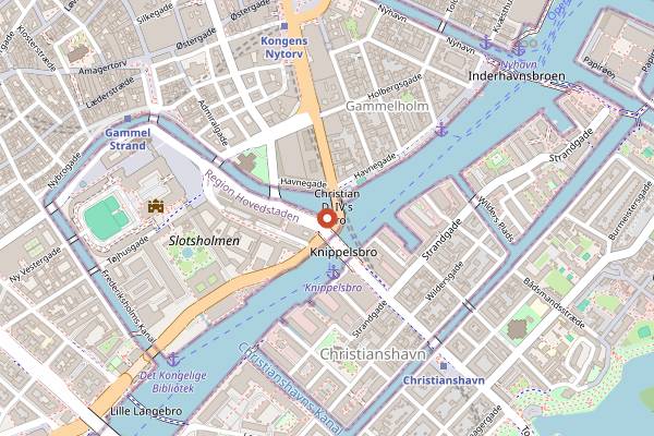 Map showing Kayak Bar in Copenhagen