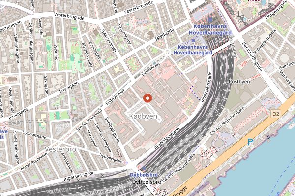Map showing WarPigs Brewpub (bar) in Copenhagen