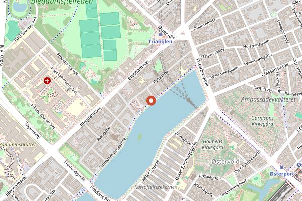 Map showing Livingstone in Copenhagen