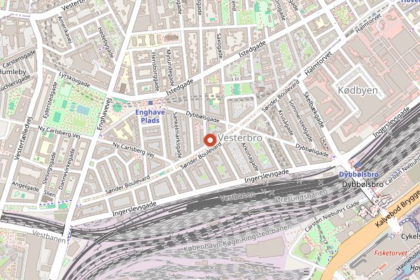 Map showing Mad & Kaffe in Copenhagen