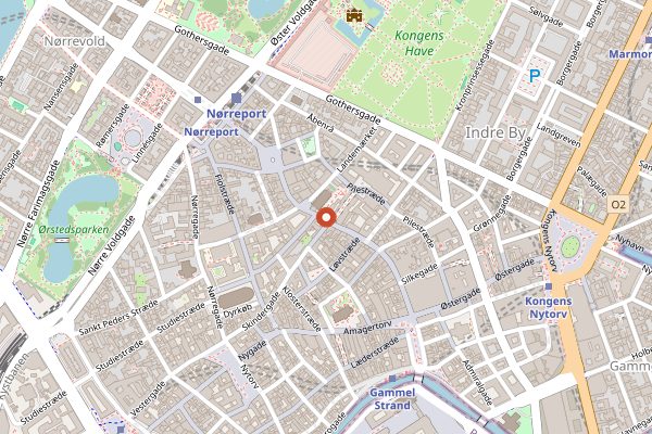 Map showing DØP (Den Økologiske Pølsemand) in Copenhagen