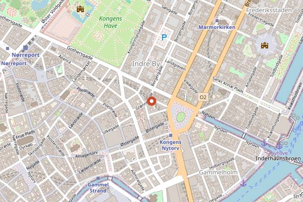Map showing Fredco's Deli in Copenhagen