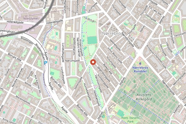 Map showing Coffee Collective (Jægersborggade) in Copenhagen