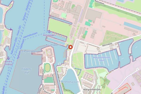 Map showing La Banchina in Copenhagen