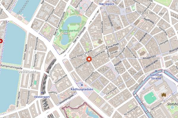 Map showing The Living Room in Copenhagen