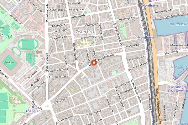 Map showing Nordisk Falafel in Copenhagen