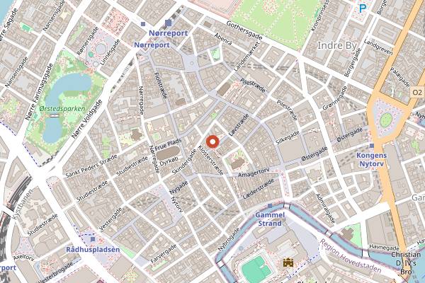Map showing Restaurant Le Pavé in Copenhagen