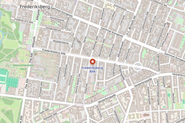 Map showing Restaurant REVEL in Copenhagen