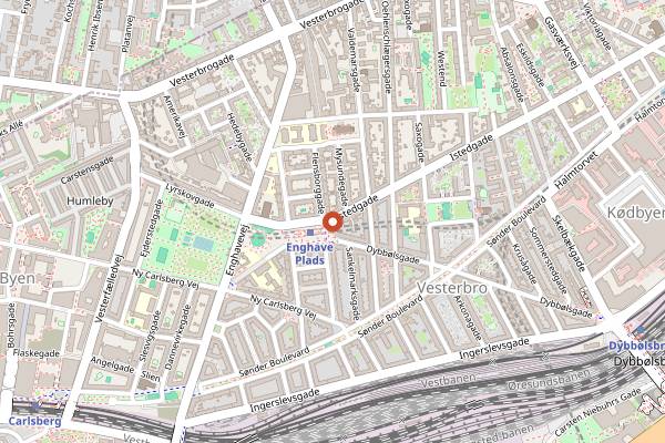 Map showing Stempel Bar & Kitchen in Copenhagen