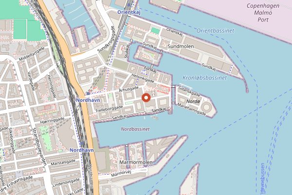 Map showing Andersen & Maillard (roastery) in Copenhagen
