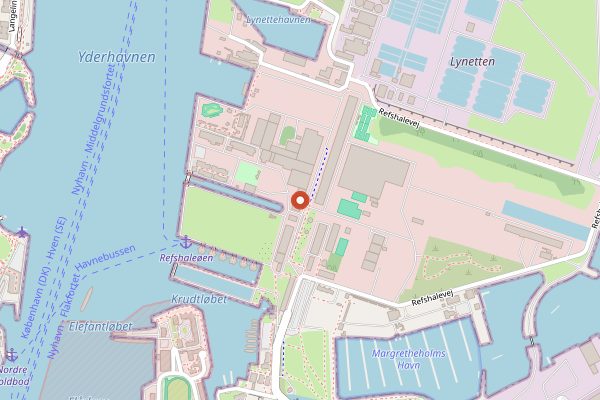 Map showing April Coffee Roasters in Copenhagen