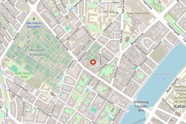 Map showing Meyers Madhus in Copenhagen