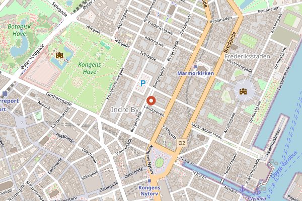 Map showing Restaurant Pluto in Copenhagen