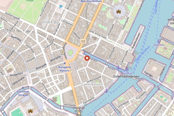 Map showing Apollo Bar in Copenhagen
