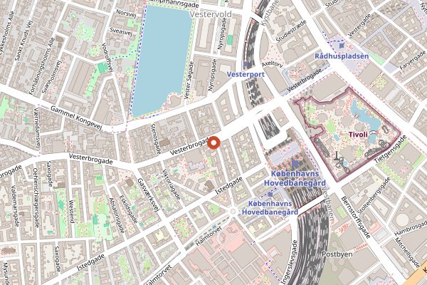 Map showing Kebabish in Copenhagen