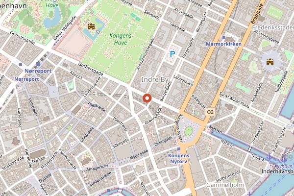 Map showing Andy's Bar in Copenhagen