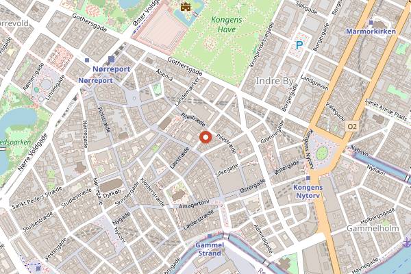 Map showing Bo-bi Bar in Copenhagen