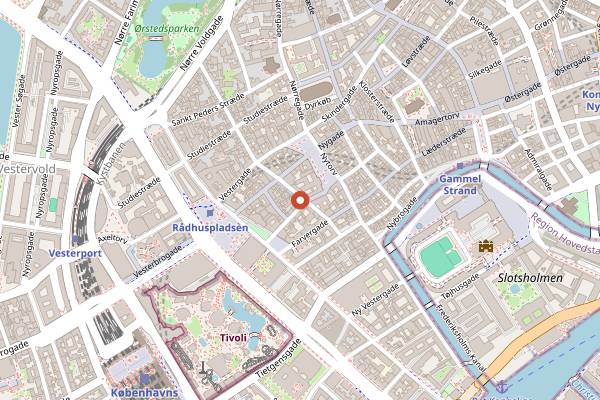 Map showing Centralhjørnet in Copenhagen