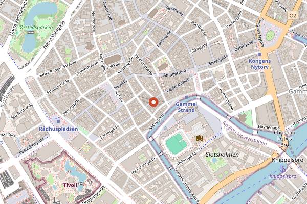 Map showing La Fontaine in Copenhagen