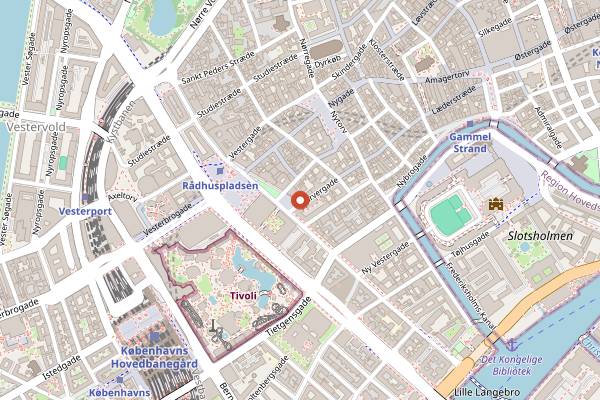 Map showing Oscar Bar Cafe in Copenhagen